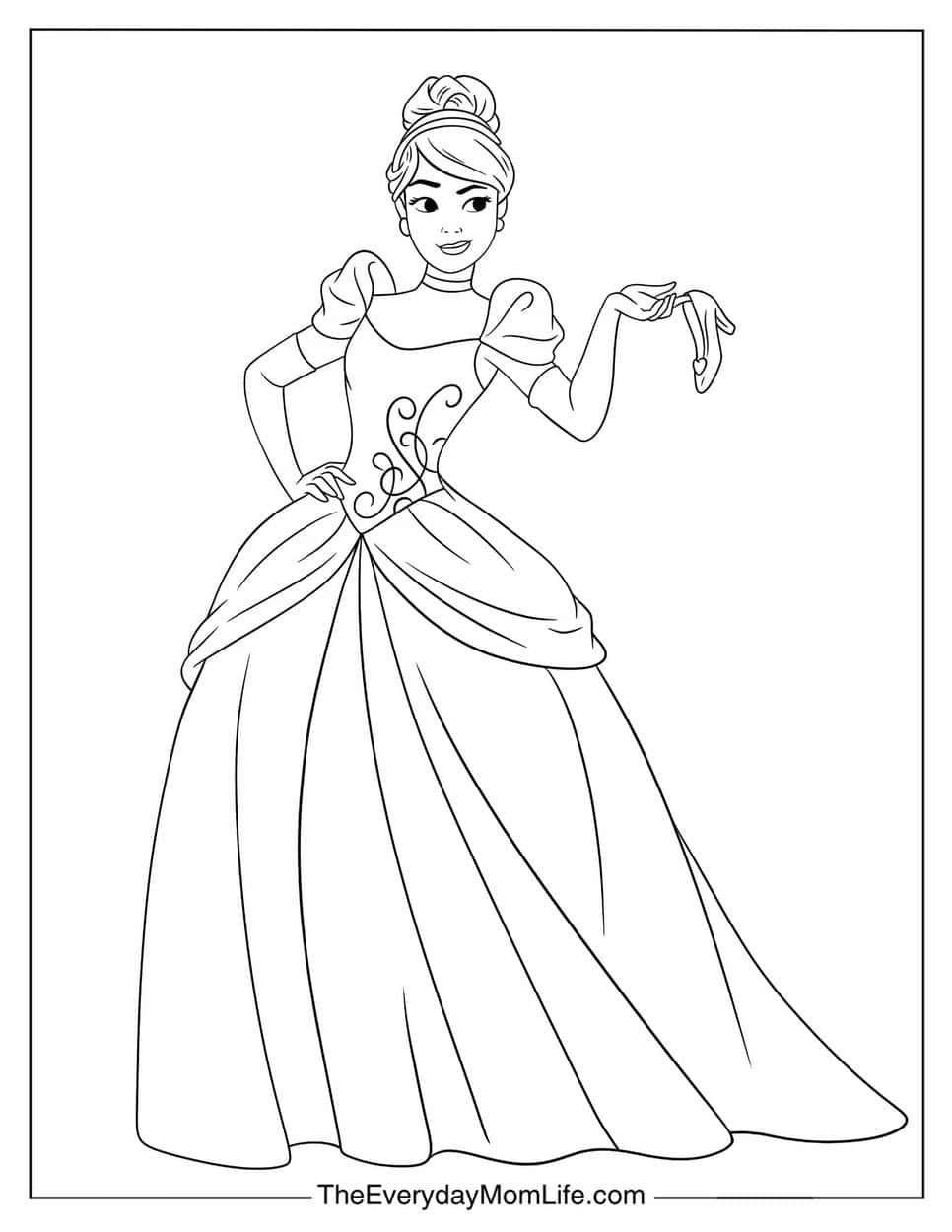 Cinderella Coloring Pages (Free Printable)