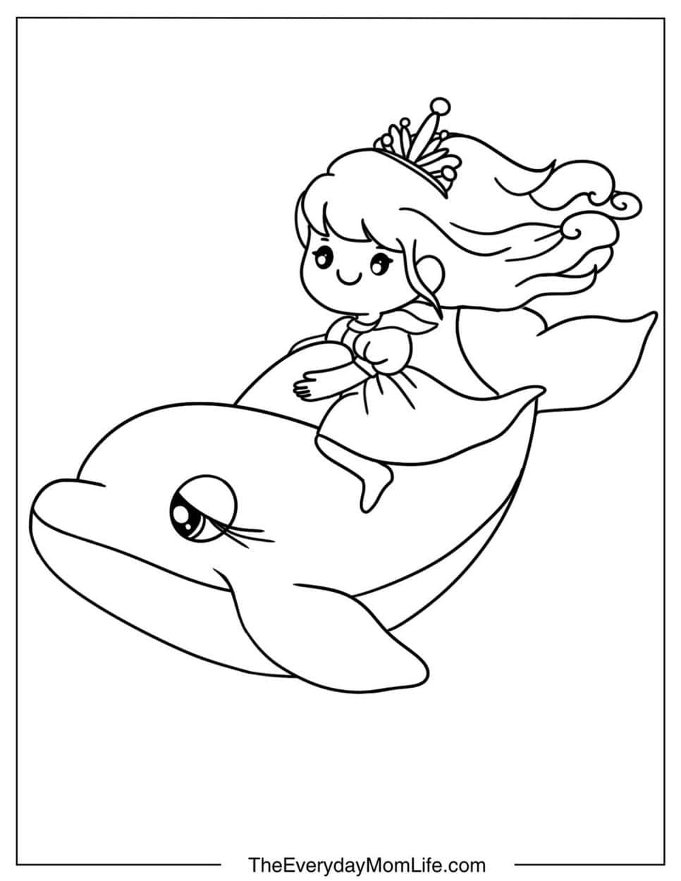 Free Printable Dolphin Coloring Pages