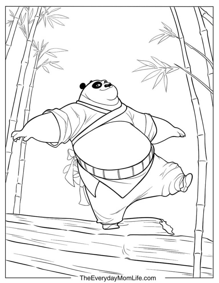 Panda Coloring Pages for Kids (Free PDF)