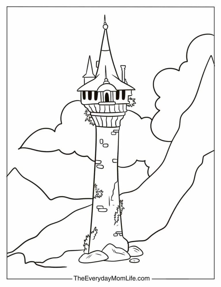 Castle Coloring Pages for Kids (Free Printable)