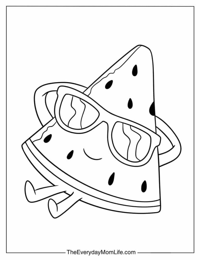 Watermelon Coloring Pages for Kids (Free PDF)