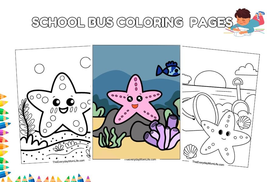 Free PDF Starfish Coloring Pages